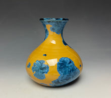 Load image into Gallery viewer, Blue and Orange Crystalline Mini Vase
