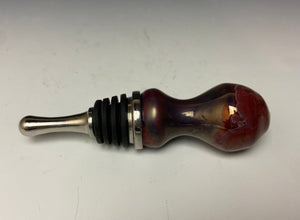 Crystalline Glazed Bottle Stopper- Ruby #3