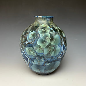 Cobalt Galaxy Crystalline Glazed Vase