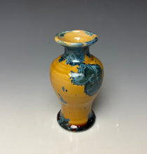 Load image into Gallery viewer, Blue and Orange Crystalline Mini Vase 4
