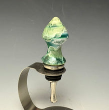 Load image into Gallery viewer, Crystalline Glazed Bottle Stopper- Emerald Green #2
