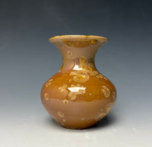 Load image into Gallery viewer, Iced Caramel Crystalline Glazed Mini Vase #2
