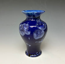 Load image into Gallery viewer, Winter Sky Blue Crystalline Glazed Mini Vase
