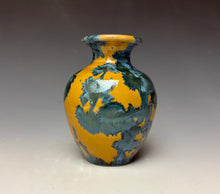 Load image into Gallery viewer, Blue and Orange Crystalline Mini Vase 3
