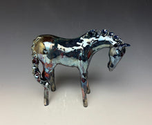 Load image into Gallery viewer, Copper Rainbow Raku Horse 880
