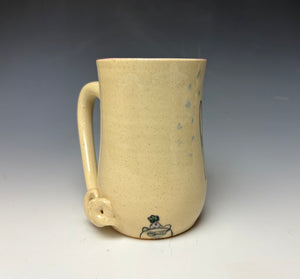 Skiing Pig Mug- Pink