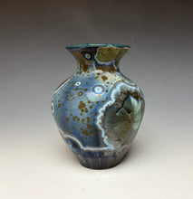 Load image into Gallery viewer, Cobalt Galaxy Crystalline Glazed Mini Vase 4
