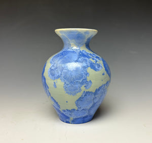 Powder Blue Crystalline Glazed Mini Vase