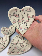 Load image into Gallery viewer, Mini Heart Dish- Flamingos
