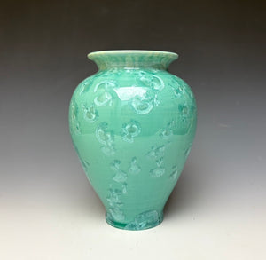 Light Green Crystalline Glazed Vase #3