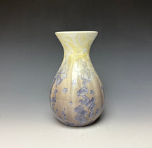 Load image into Gallery viewer, Crystalline Vase in Ivory and Periwinkle
