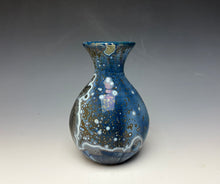 Load image into Gallery viewer, Cobalt Galaxy Crystalline Glazed Vase 4
