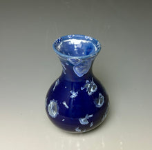 Load image into Gallery viewer, Winter Sky Blue Crystalline Glazed Mini Vase
