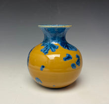 Load image into Gallery viewer, Blue and Orange Crystalline Mini Vase 2
