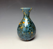 Load image into Gallery viewer, Blue and Orange Crystalline Mini Vase 2
