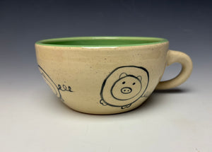 PIGGERY- Soup mug in Pistachio
