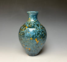 Load image into Gallery viewer, Blue and Orange Crystalline Glazed Vase 2
