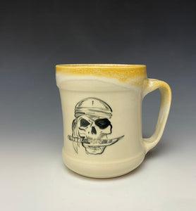 Pirate Skull Mug- Sunshine Yellow