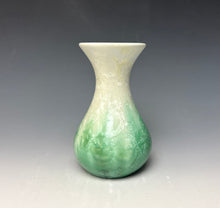 Load image into Gallery viewer, Crystalline Mini Vase in Ivory and Green 3
