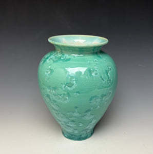 Light Green Crystalline Glazed Vase #3