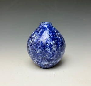 Winter Sky Blue Crystalline Glazed Mini Vase #2