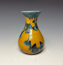 Load image into Gallery viewer, Blue and Orange Crystalline Mini Vase
