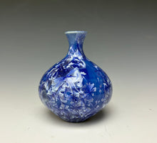 Load image into Gallery viewer, Winter Sky Blue Crystalline Glazed Mini Vase #3
