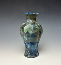 Load image into Gallery viewer, Cobalt Galaxy Crystalline Glazed Vase 2
