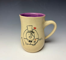 Load image into Gallery viewer, Fancy Pig Mug- Purple
