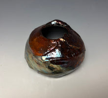 Load image into Gallery viewer, Rainbow Copper Raku Mini AirPlant Vase #8
