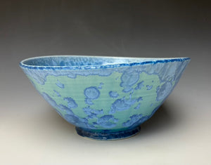 Teal Crystalline Glazed Bowl