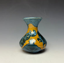 Load image into Gallery viewer, Blue and Orange Crystalline Mini Vase 5
