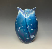 Load image into Gallery viewer, Tulip Vase- Atlantic Storm Blue #2
