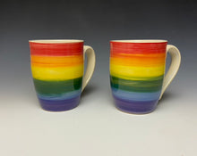 Load image into Gallery viewer, Rainbow Mug - Red Rim
