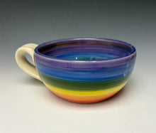 Load image into Gallery viewer, Rainbow Soup Mug - Purple Rim

