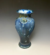 Load image into Gallery viewer, Cobalt Galaxy Crystalline Glazed Vase 14
