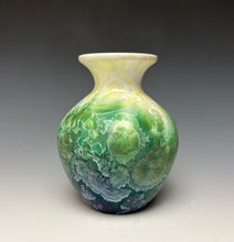 Load image into Gallery viewer, Crystalline Mini Vase in Ivory, Green and Blue 2
