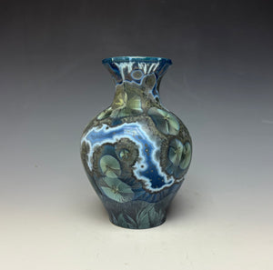 Cobalt Galaxy Crystalline Glazed Mini Vase 3