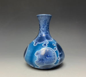 Crystalline Glazed Mini Vase in Atlantic Storm Blue