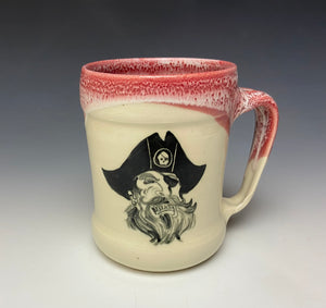 Pirate Mug- Bright Red