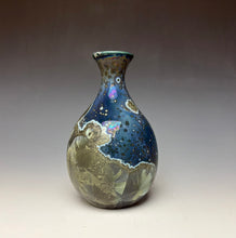 Load image into Gallery viewer, Cobalt Galaxy Crystalline Glazed Mini Vase 14
