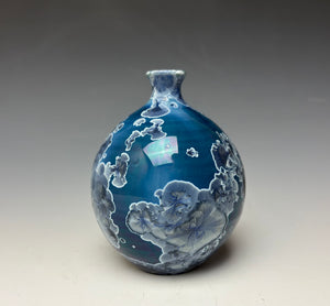 Crystalline Glazed Mini Vase in Atlantic Storm Blue 3