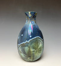 Load image into Gallery viewer, Cobalt Galaxy Crystalline Glazed Mini Vase 4
