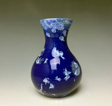 Load image into Gallery viewer, Winter Sky Blue Crystalline Glazed Mini Vase
