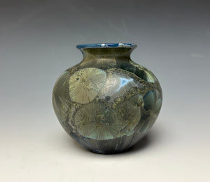 Cobalt Galaxy Crystalline Glazed Mini Vase 5