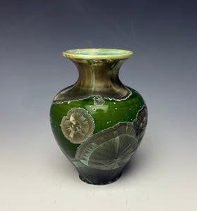 Green Galaxy Crystalline Glazed Mini Vase