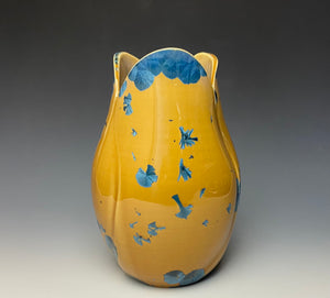 Tulip Vase- Blue and Orange #2