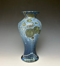 Load image into Gallery viewer, Cobalt Galaxy Crystalline Glazed Vase 7

