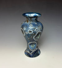 Load image into Gallery viewer, Cobalt Galaxy Crystalline Glazed Vase 2
