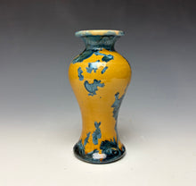 Load image into Gallery viewer, Blue and Orange Crystalline Mini Vase 2
